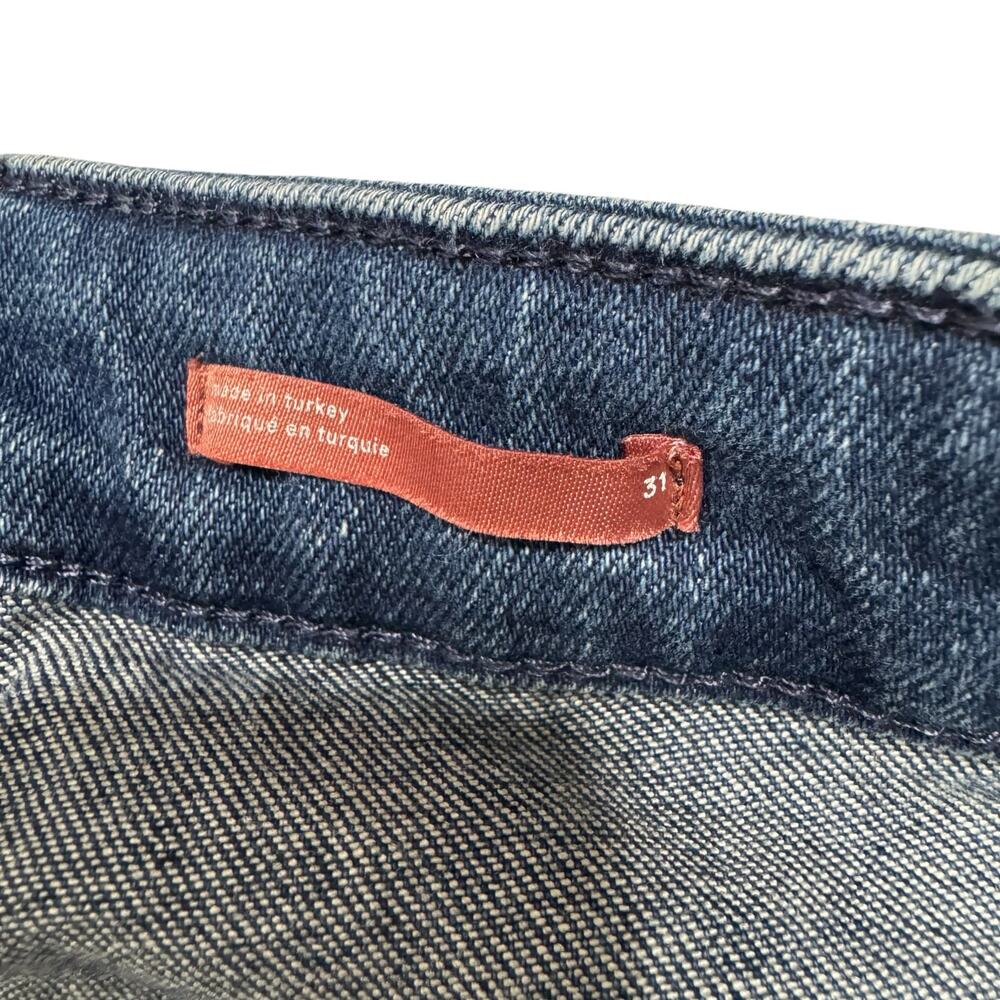 PILCRO Anthropologie Demilune Bootcut Jeans Size 31 Lowcut Stretch Dark Wash - Picture 5 of 9